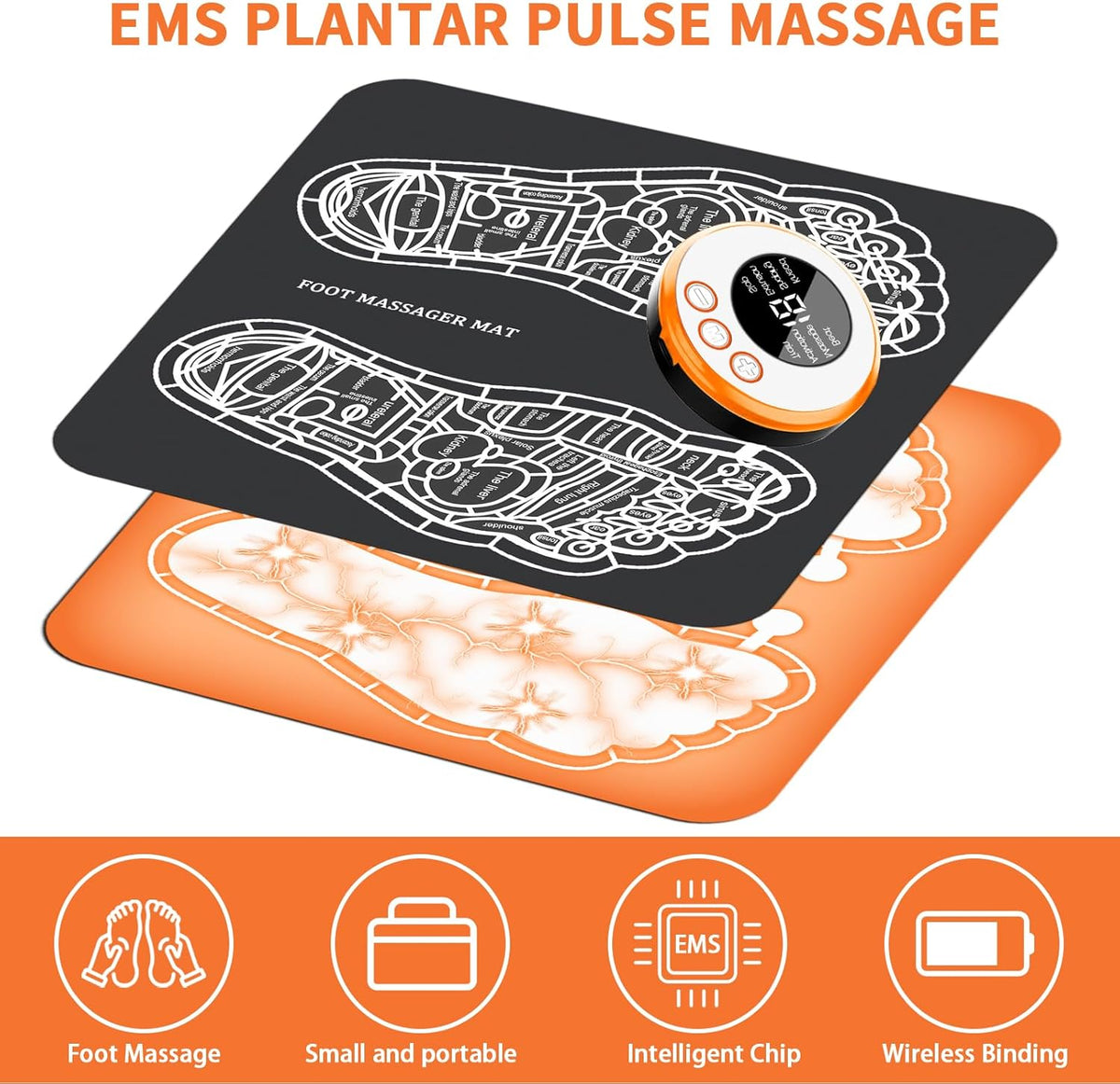 Foot Massager Mat with 8 Modes and 19 Intensity Levels B2184