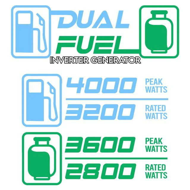 4000W Portable Dual Fuel Generator X9816
