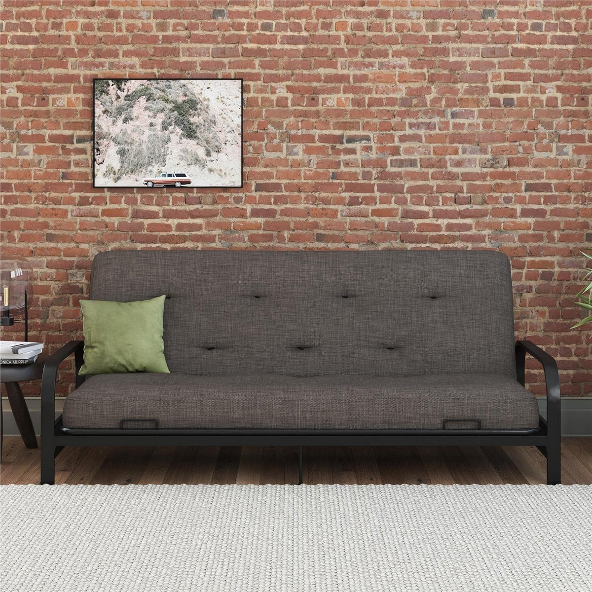 8-Inch Pocket Spring Coil Futon Mattress, Full, Taupe Gray B495269