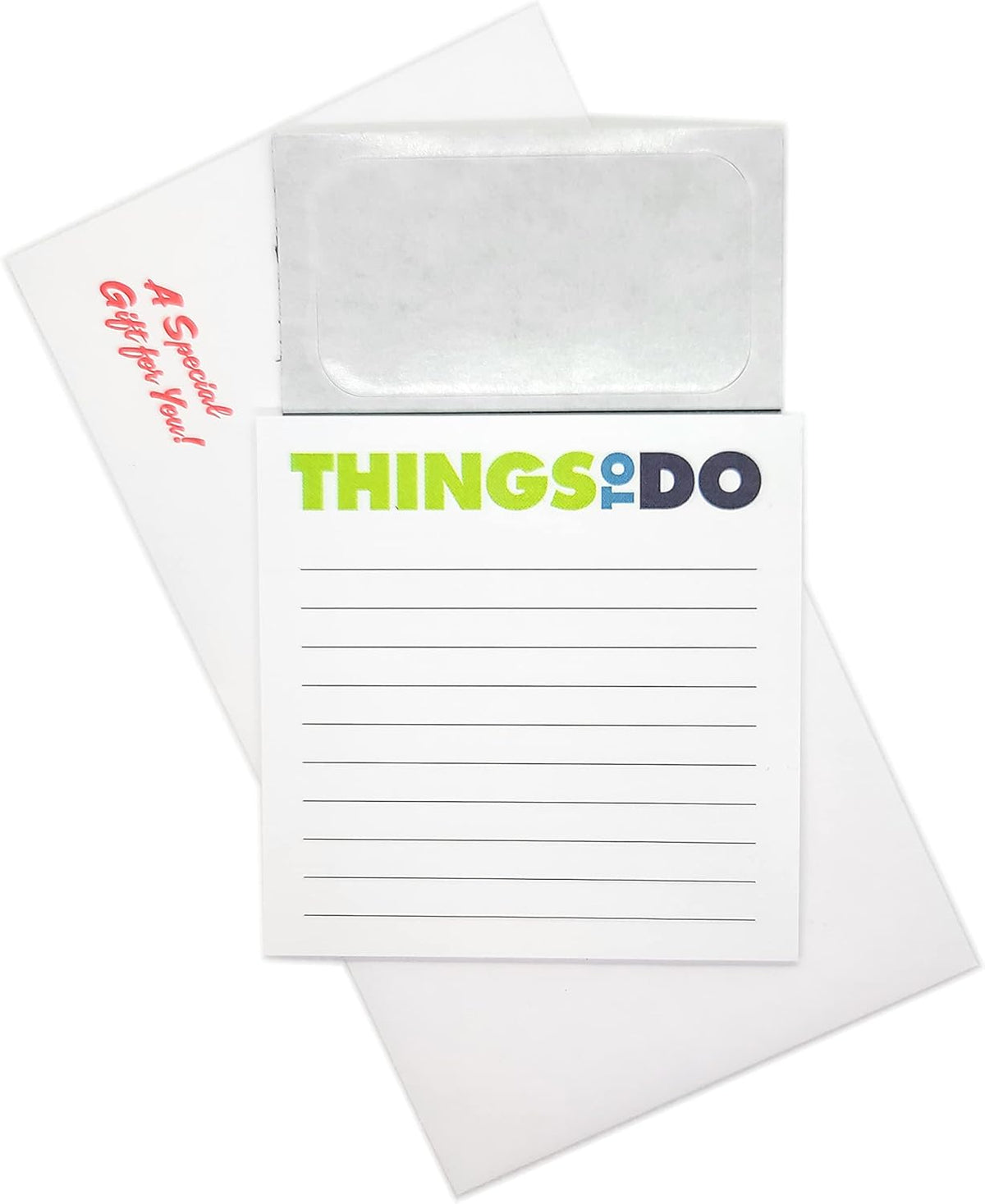 25 Pack Sticky Note Pad with Business Card Holder, 20 Sheets Each F1411
