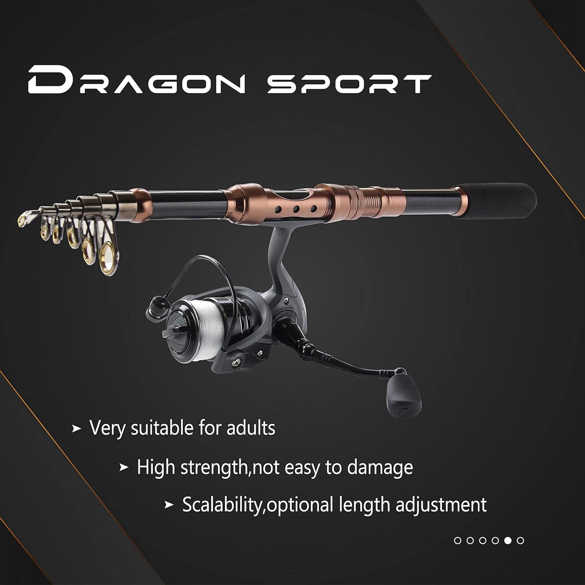 2.4m Carbon Fiber Telescopic Fishing Rod with Reel Combo I561