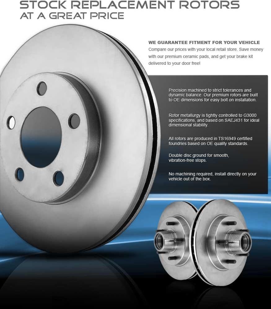 282 mm Brake Rotors Set Pack of 2 H444