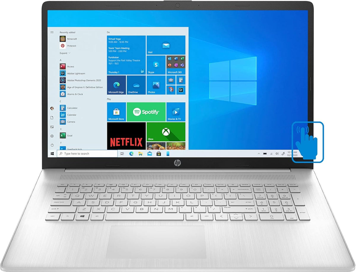 17.3" HD Touchscreen Laptop, AMD Ryzen 5 5500U, 16GB RAM, 128GB PCIe SSD + 1TB HDD, AMD Radeon, Win 10 H L1281