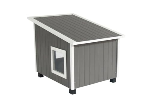 Outdoor Cat House with 2 Vinyl Door Flaps T6821