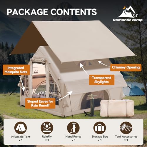 4-6 Person Waterproof Inflatable Camping Tent with Pump S1409