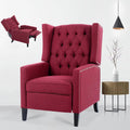 Blue Tufted Fabric Push Back Arm Recliner I947708