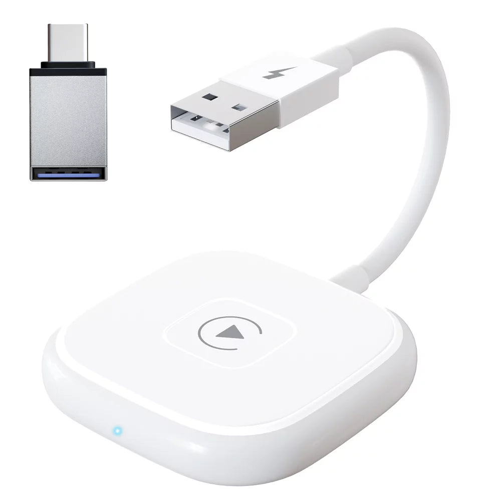 Car Adapter for Apple Cell Phone Carplay Wired to Wireless Smart Box L36578