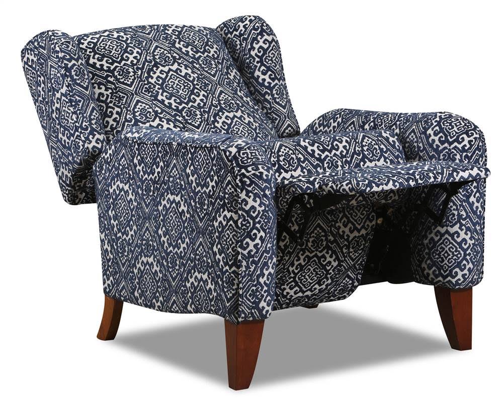 Navy High Leg Recliner D9435
