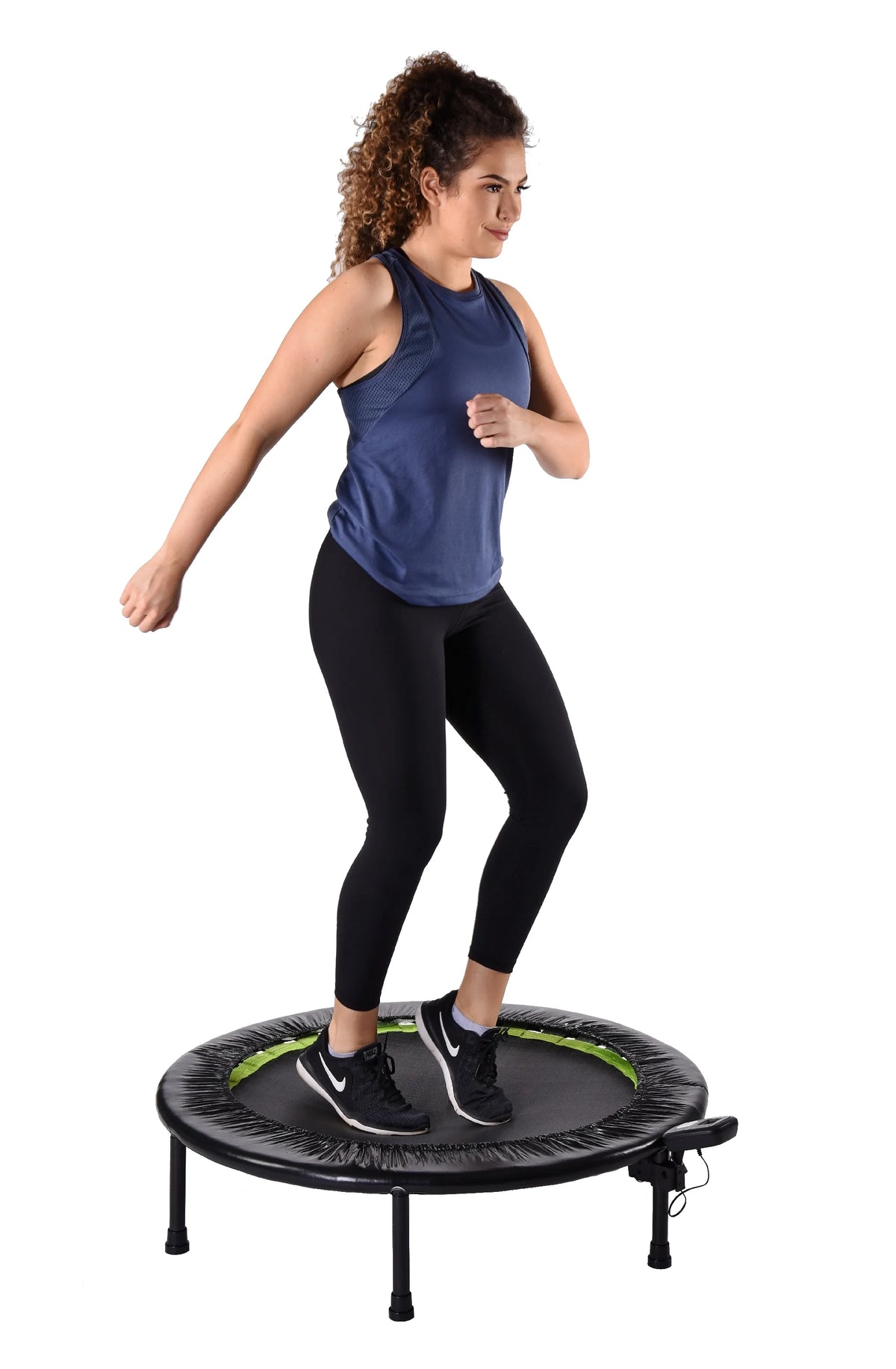 36" Round Foldable Fitness Trampoline with Workout Monitor D60915