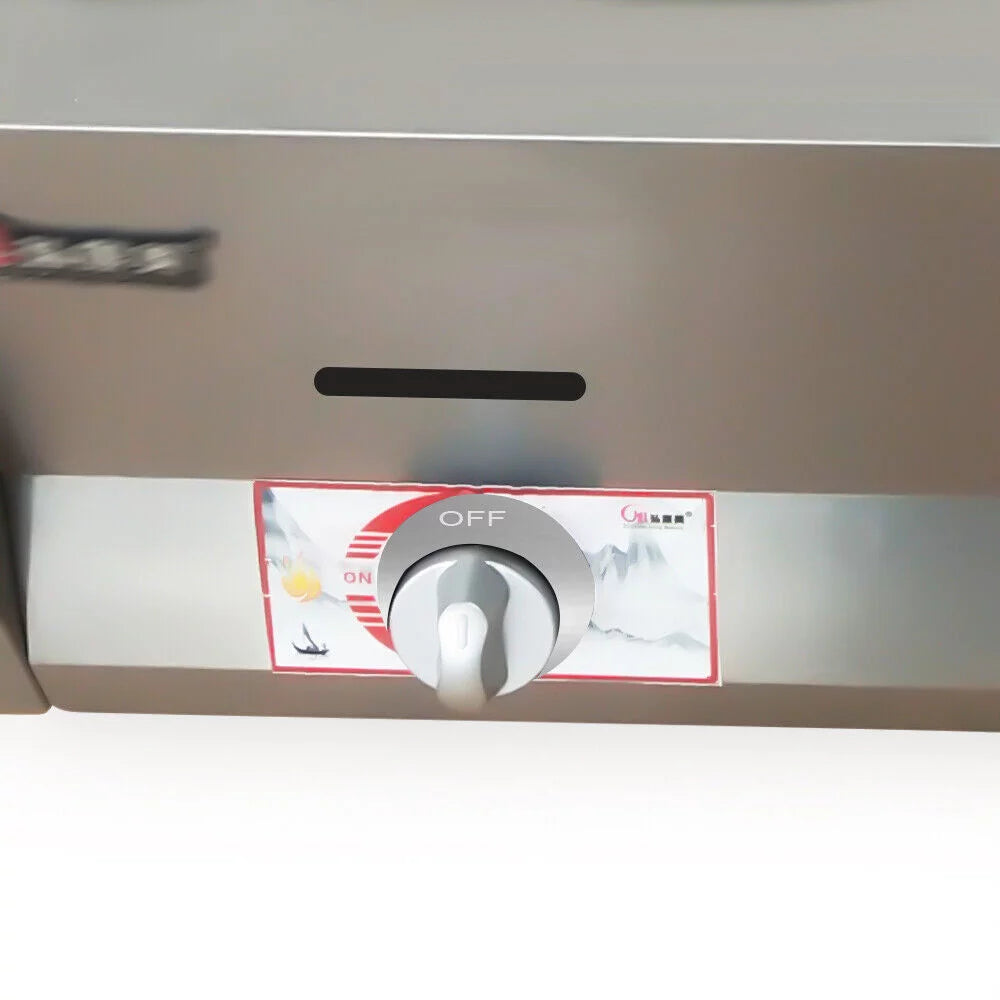 2 Pan Stainless Steel Commercial Gas Deep Fryer J206986