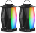 Outdoor Bluetooth Lantern Speakers 2 Pack, 25W Waterproof Wireless with LED Mood Lights, 20H Playtime J85426