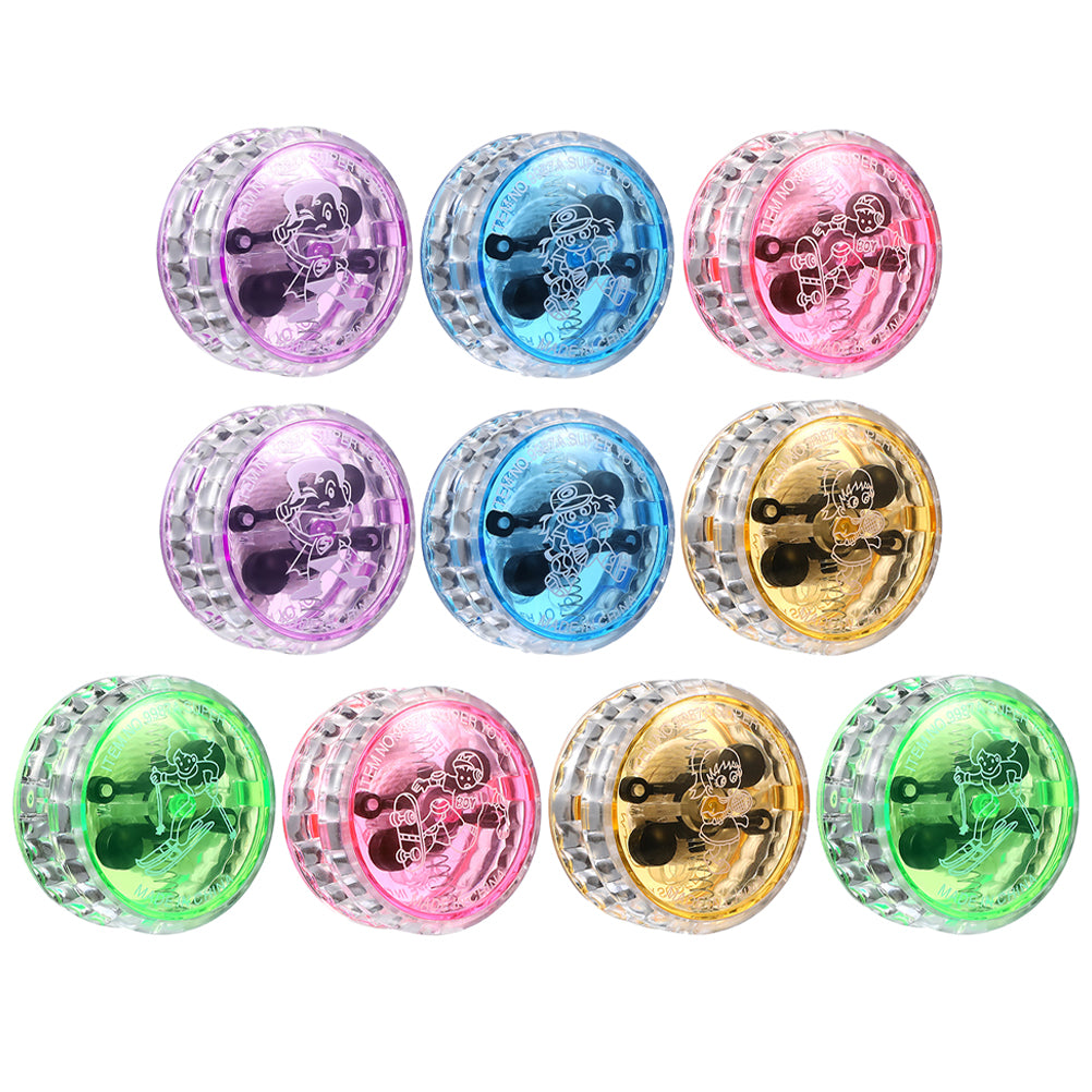 10Pcs LED Yo-yo Toy Light up Yo-yo Responsive Ball Toy I759