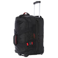 Black/Red Expandable Carry-On Trolley Duffel P196313