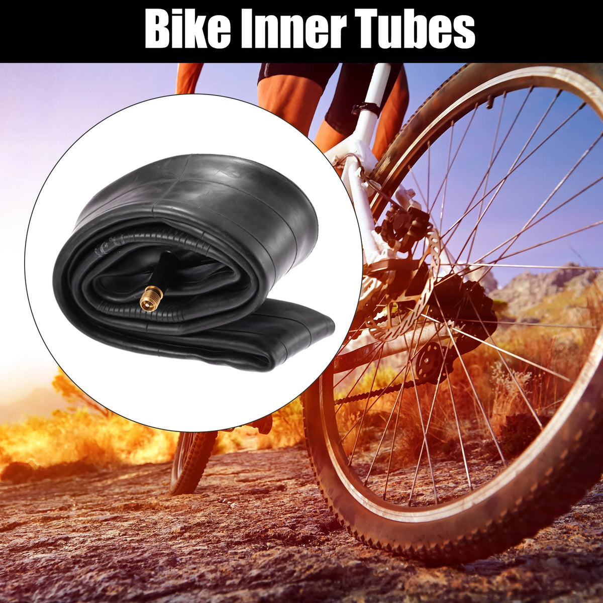 3 Pcs 16 inch Bike Inner Tube Rubber 29mm Long Straight Valve W747