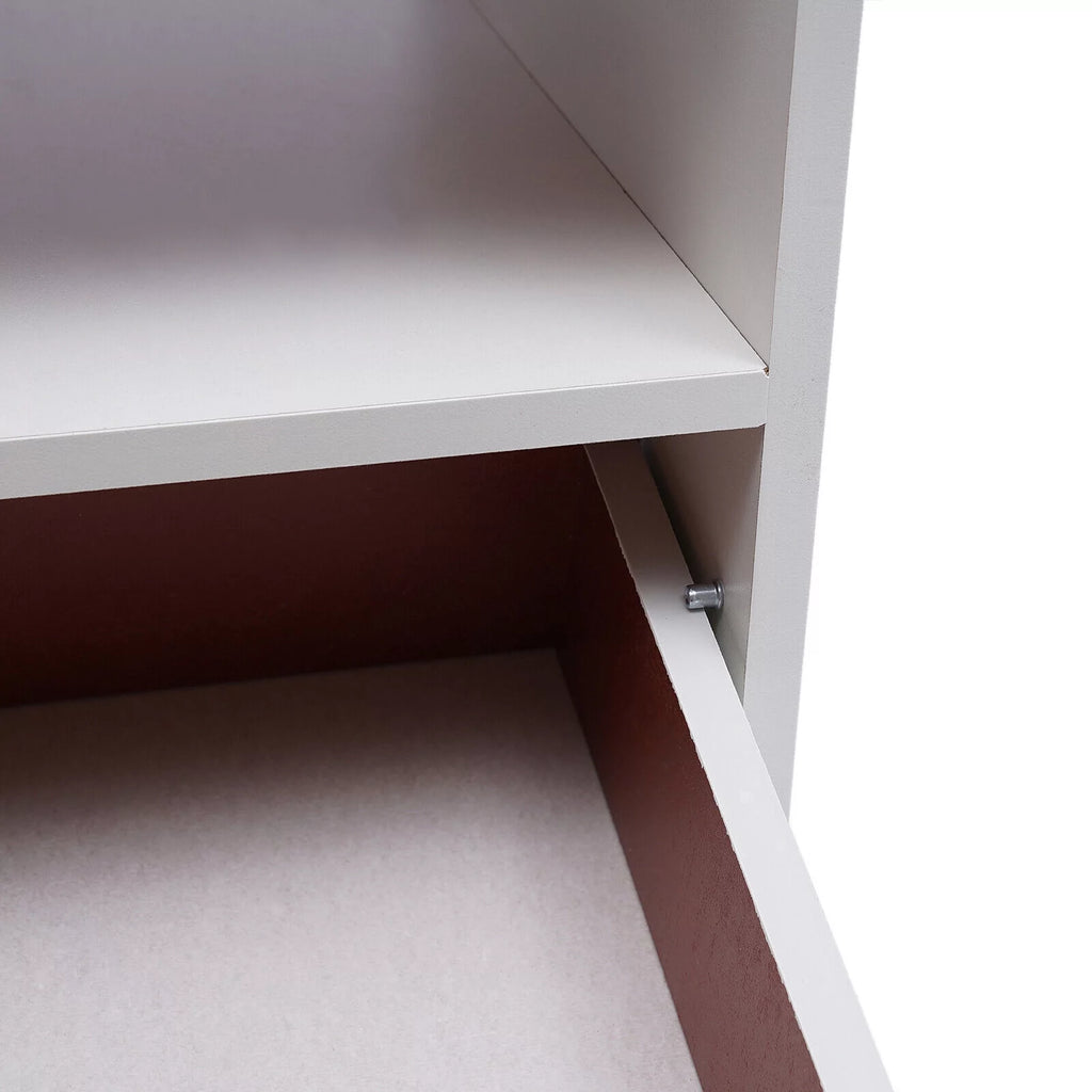 Wood Nightstand Side Table Storage Shelf S6655