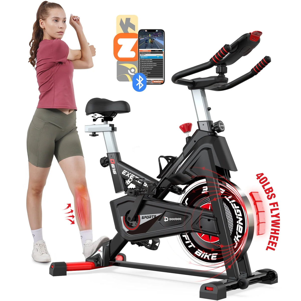 Indoor Cycling Bike with Silent Magnetic Resistance B673