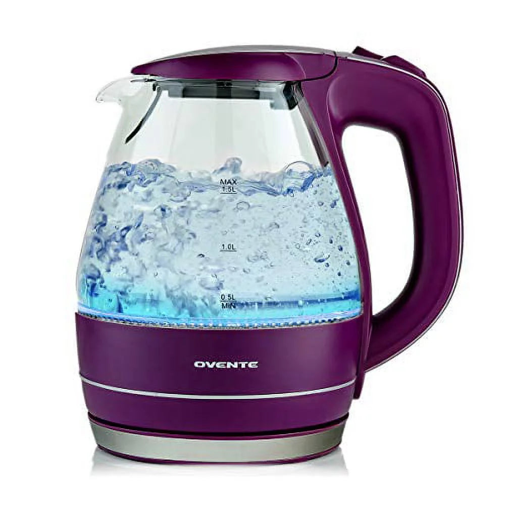 Electric Glass Kettle with Filter 1.5 Liter Stainless Steel Base Z20856