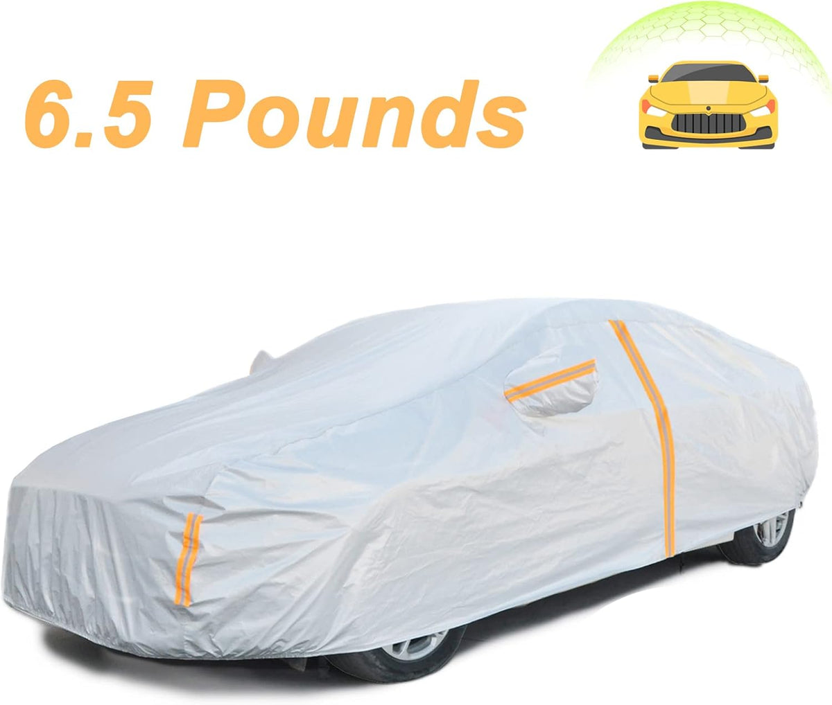 6 Layers Waterproof Cotton Car Cover with Zipper J32166