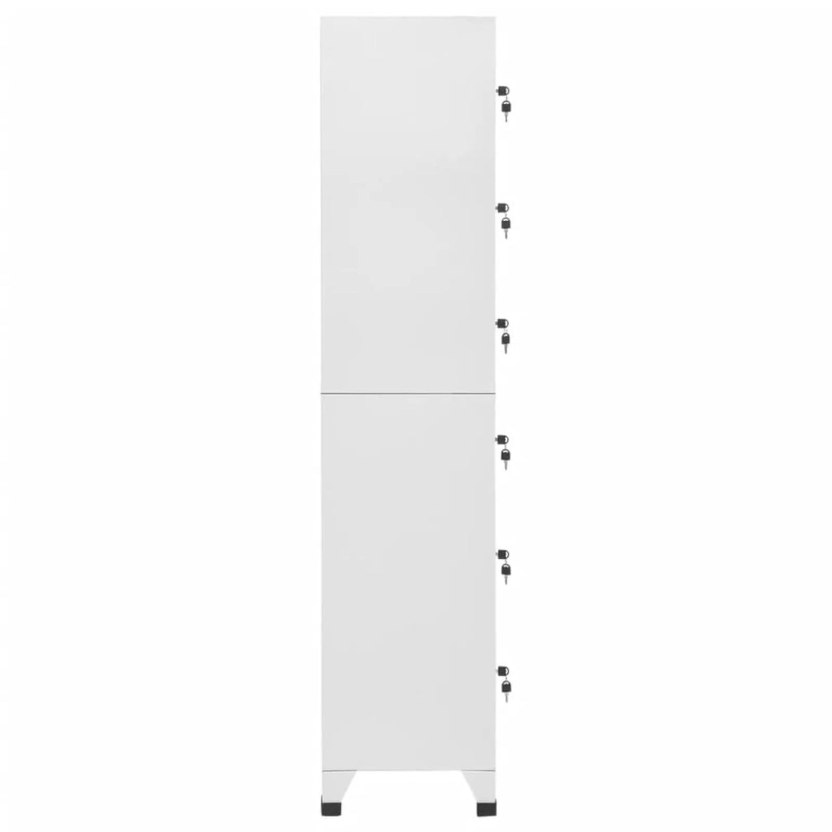 Light Gray Steel Locker Cabinet with 6 Lockable Doors N13977
