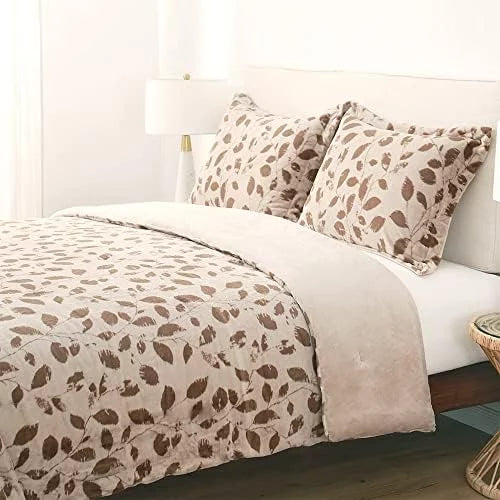 Floral Fur Bedding Set Full/Queen Y7620