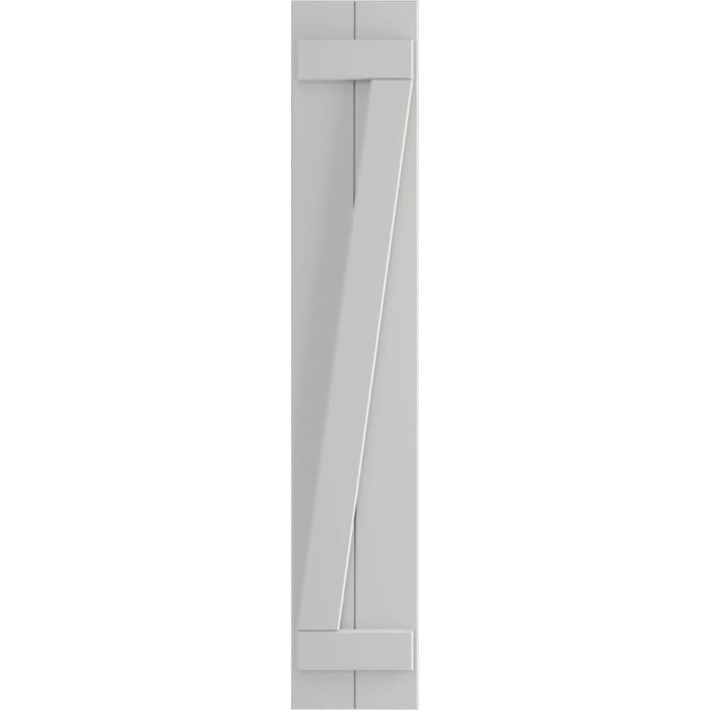 10-3/4x22 x 62x22 PVC Board and Batten Shutters, Hailstorm Gray (Per Pair) V37672