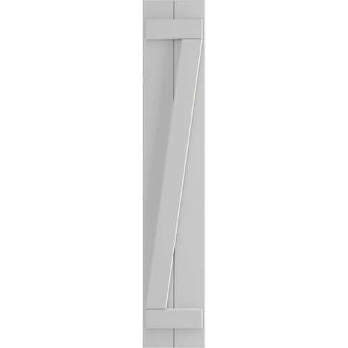 10-3/4x22 x 62x22 PVC Board and Batten Shutters, Hailstorm Gray (Per Pair) V37672