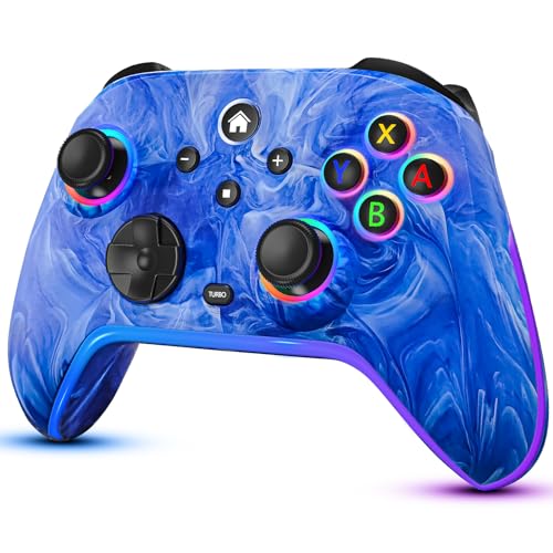 Wireless Pro Controller with 10 RGB Led Light, Programmable, 1200mAh Rechargeable N346