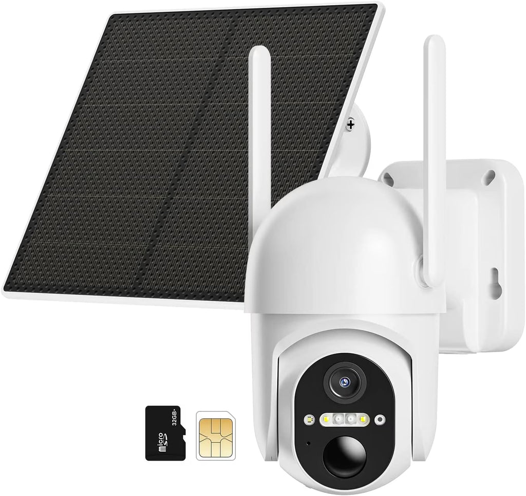 2K Solar Outdoor Security Camera with 360° Live Video Night Vision S963