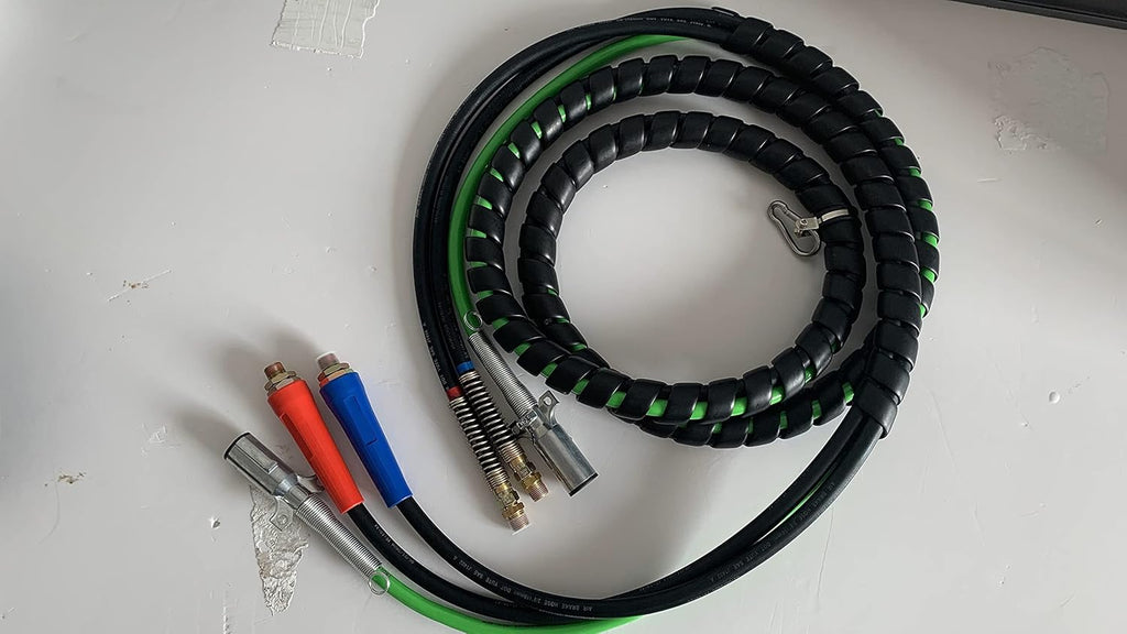 12 Ft 3-in-One Rubber Wrap Set Air Hose Electrical Cable Wrap D7423
