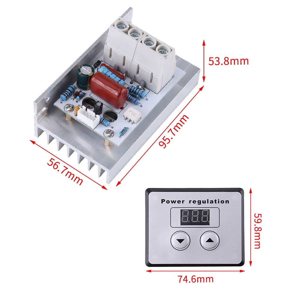 10000W SCR Digital Voltage Regulator AC 220V 80A Pack of 2 B828226