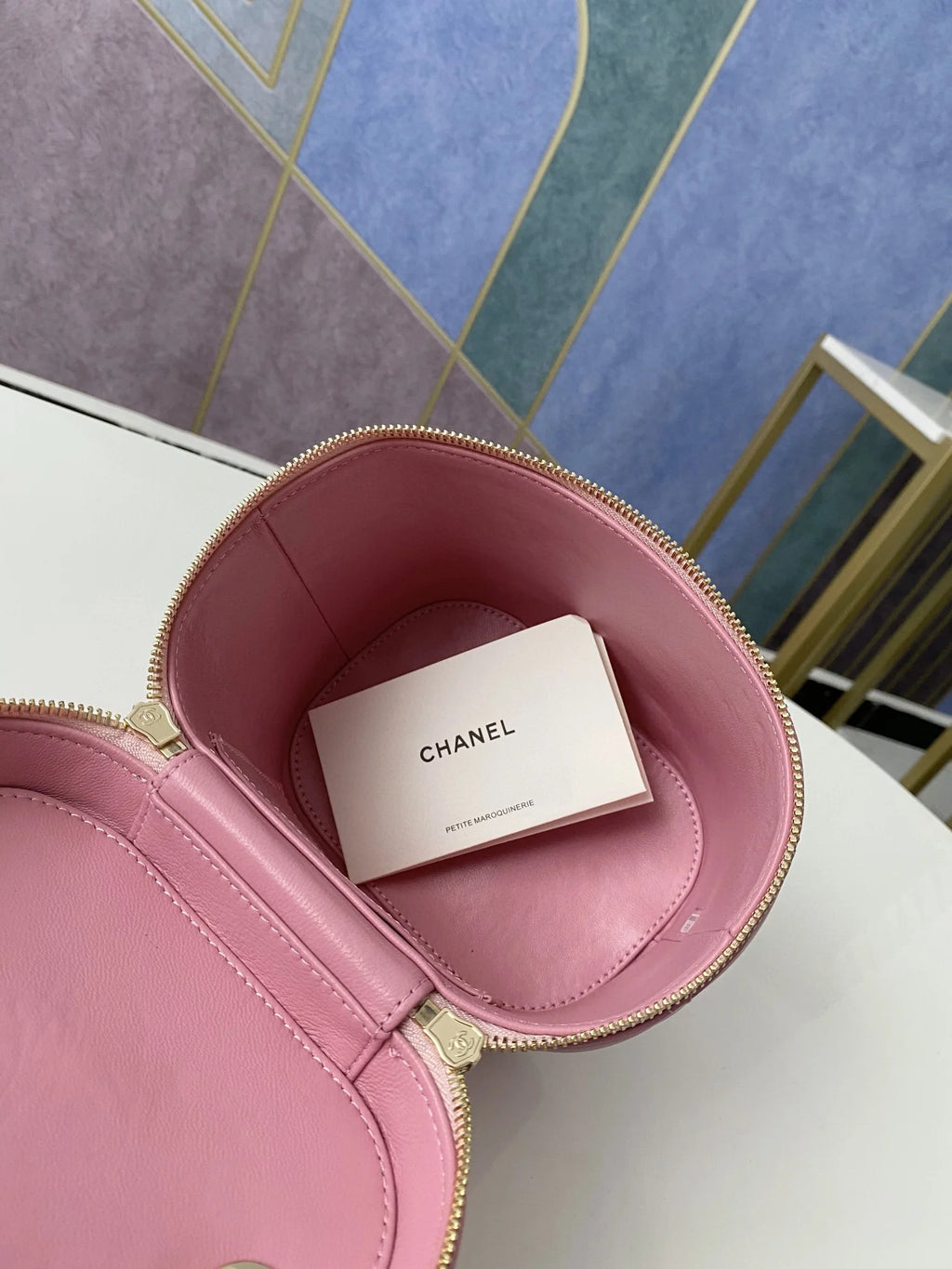 Pink Vanity Case Handbag U5574