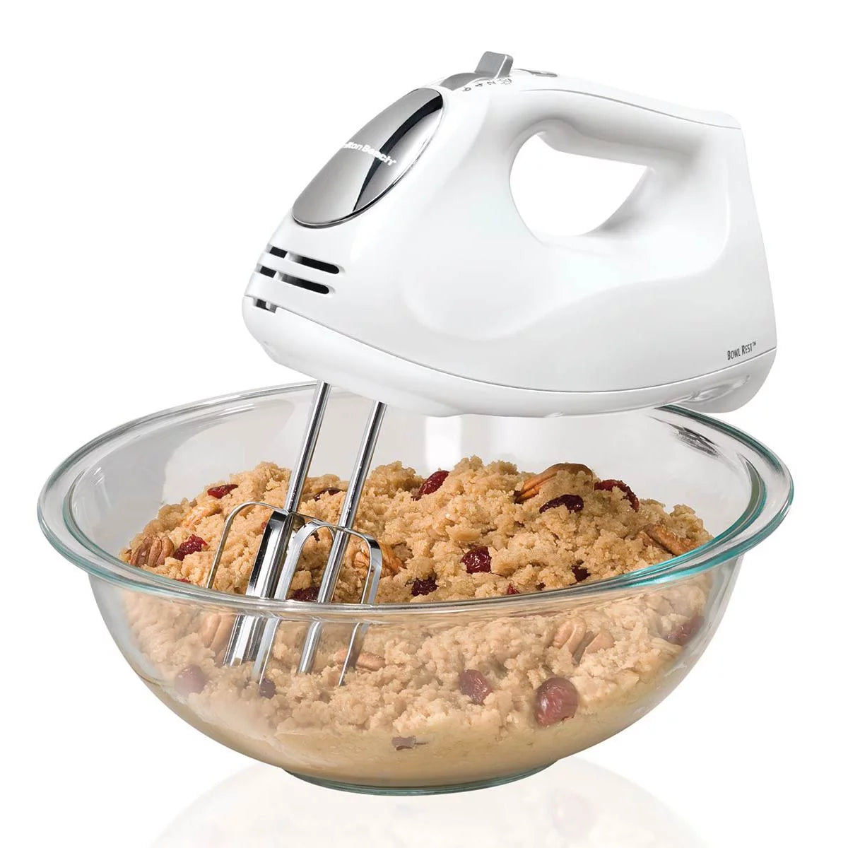 White Hand Mixer with Snap-On Case Q88813