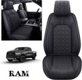Black Faux Leather Front Seat Covers for Dodge RAM Pickup E756