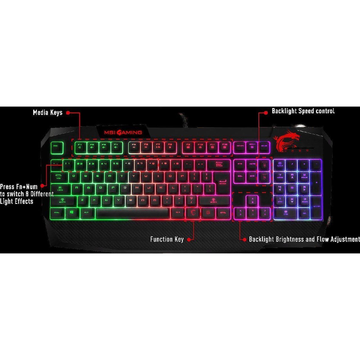 Mechanical Feel RGB Gaming Keyboard I1619