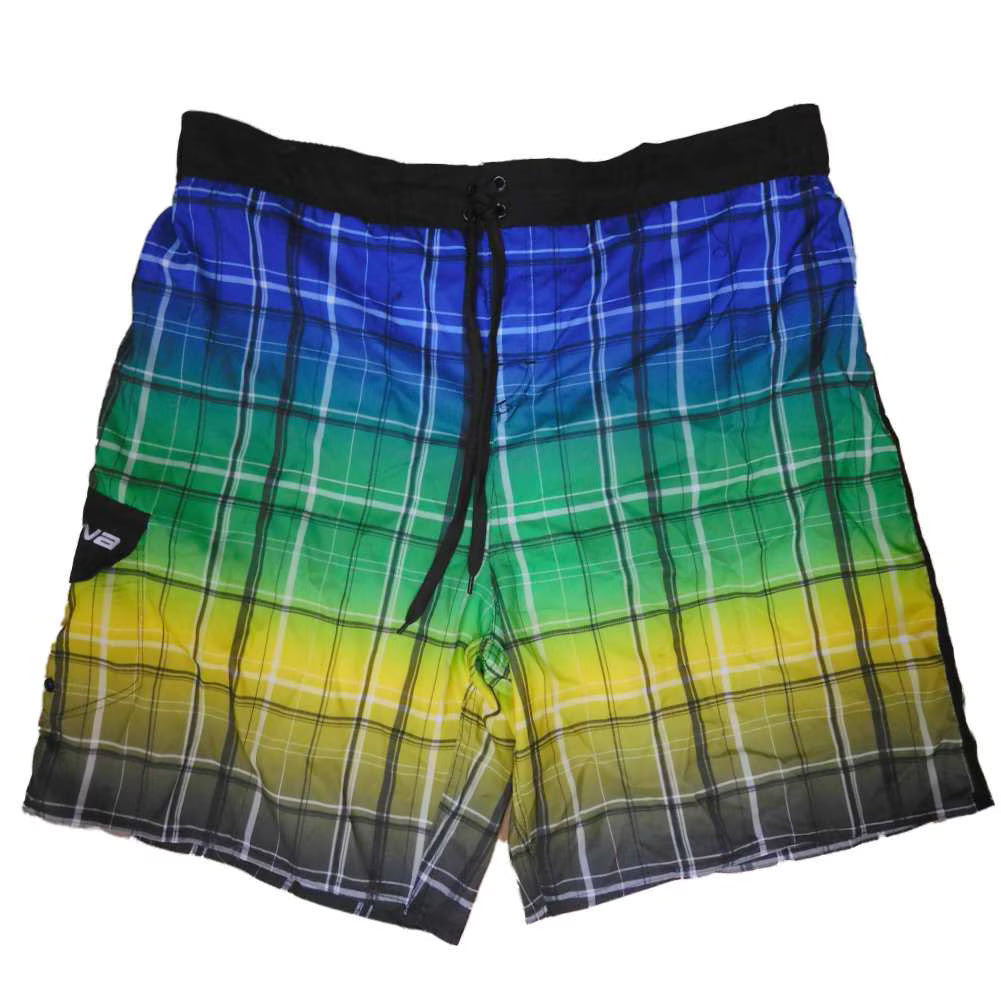 Multicolor Plaid Board Shorts Swim Trunks S226
