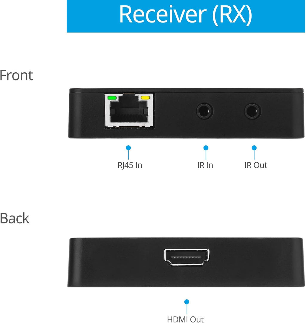 4K HDMI 2.0 Extender Balun Over CAT6 Ethernet Cable X933127