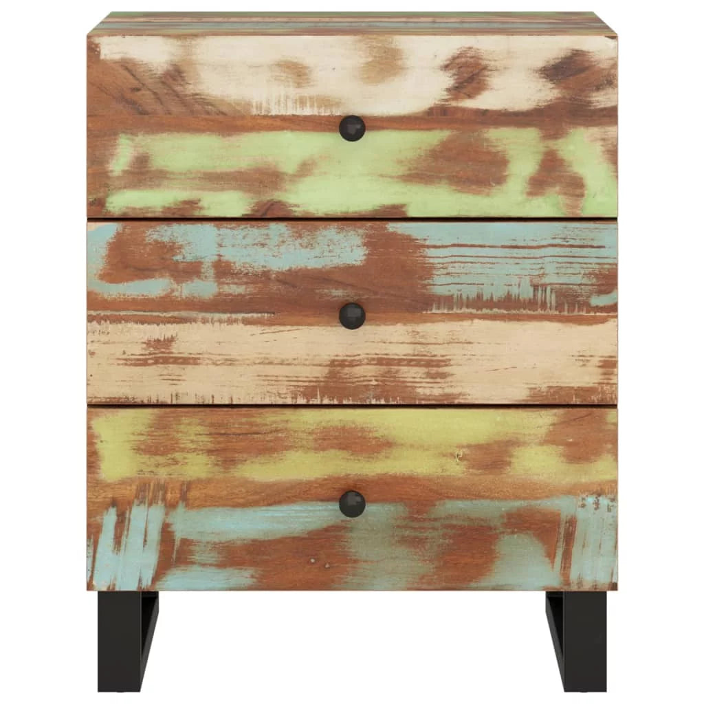 Solid Wood Reclaimed & Engineered Wood Bedside Cabinet E572