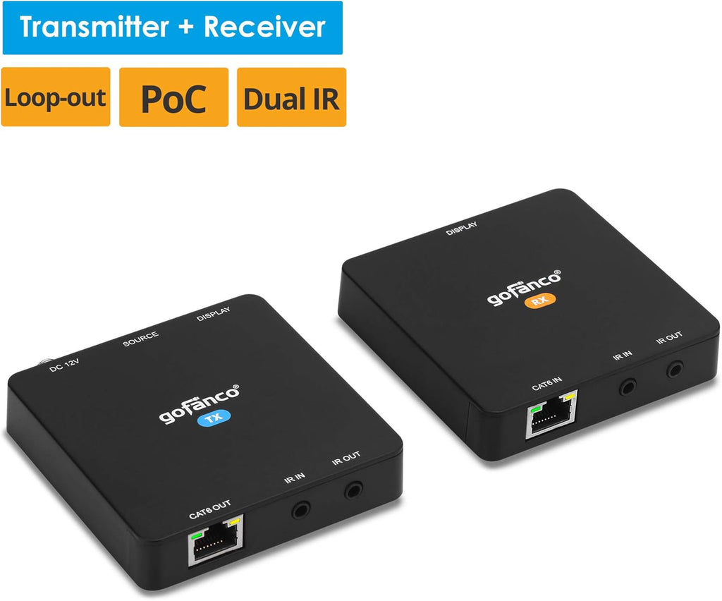 4K HDMI 2.0 Extender Balun Over CAT6 Ethernet Cable X933127