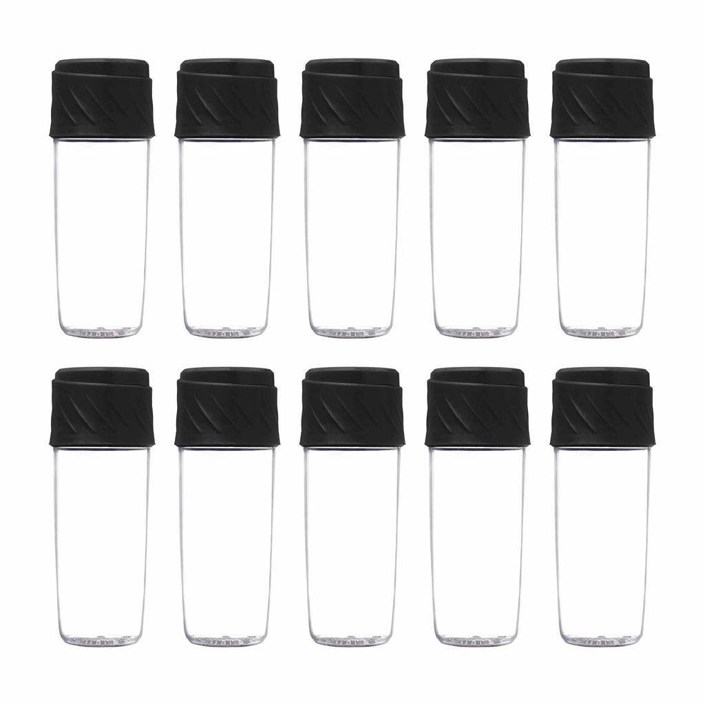 Black 16 oz Plastic Water Bottles Set of 10 Z930