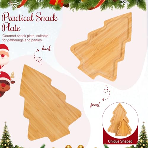 Wood Serving Platters Christmas Tree Shaped Wooden Tray B87815