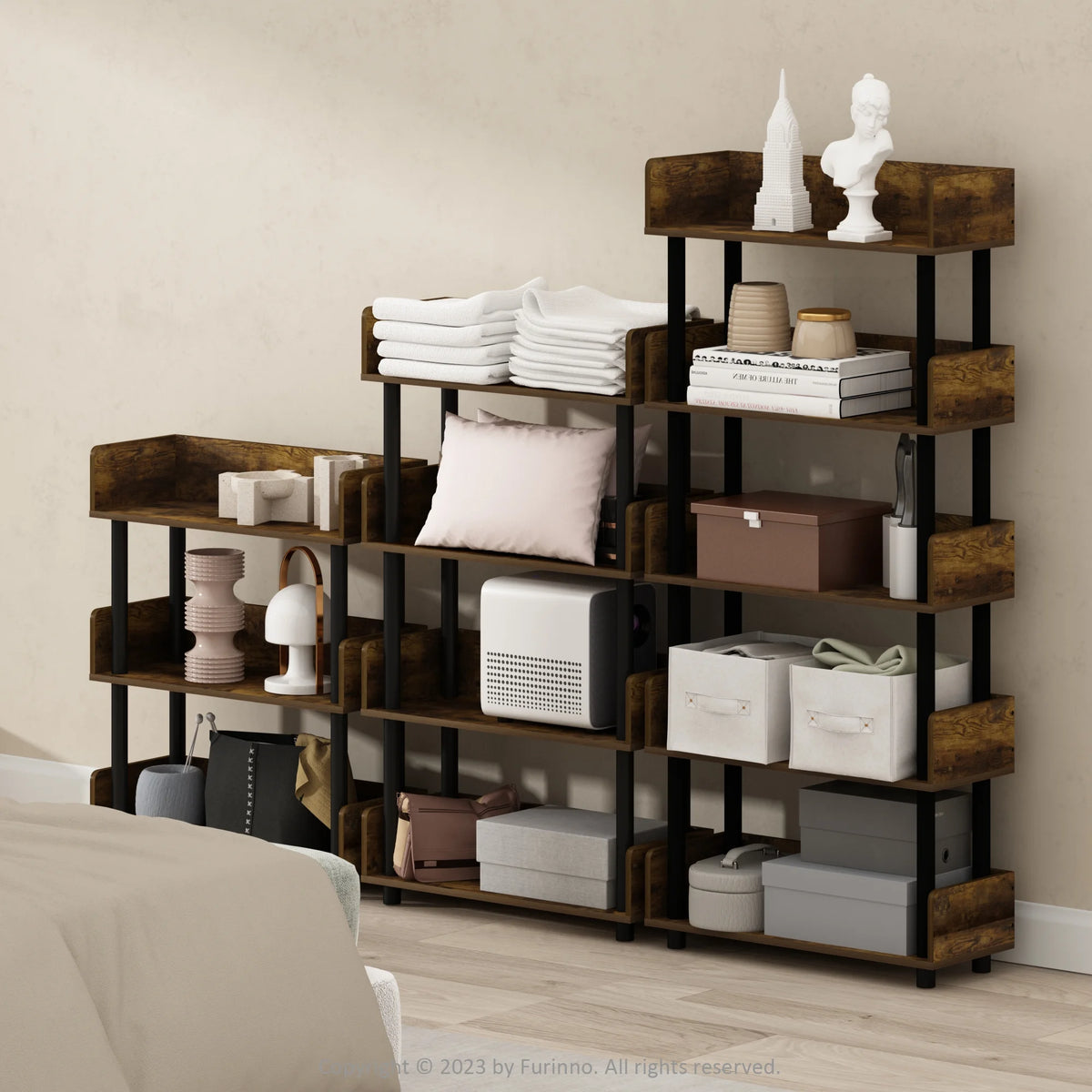 3-Tier Freestanding Display Rack Bookshelf C5723