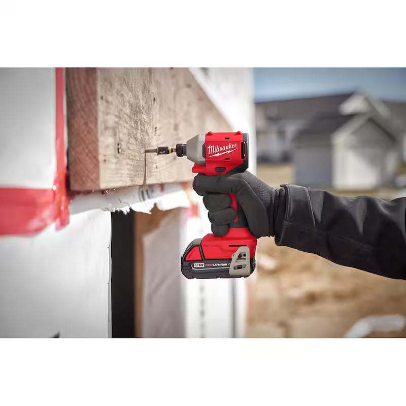 18-Volt Lithium-Ion Compact Brushless Cordless 1/4 in. Impact Driver Kit with 2.0 Ah Battery E31242