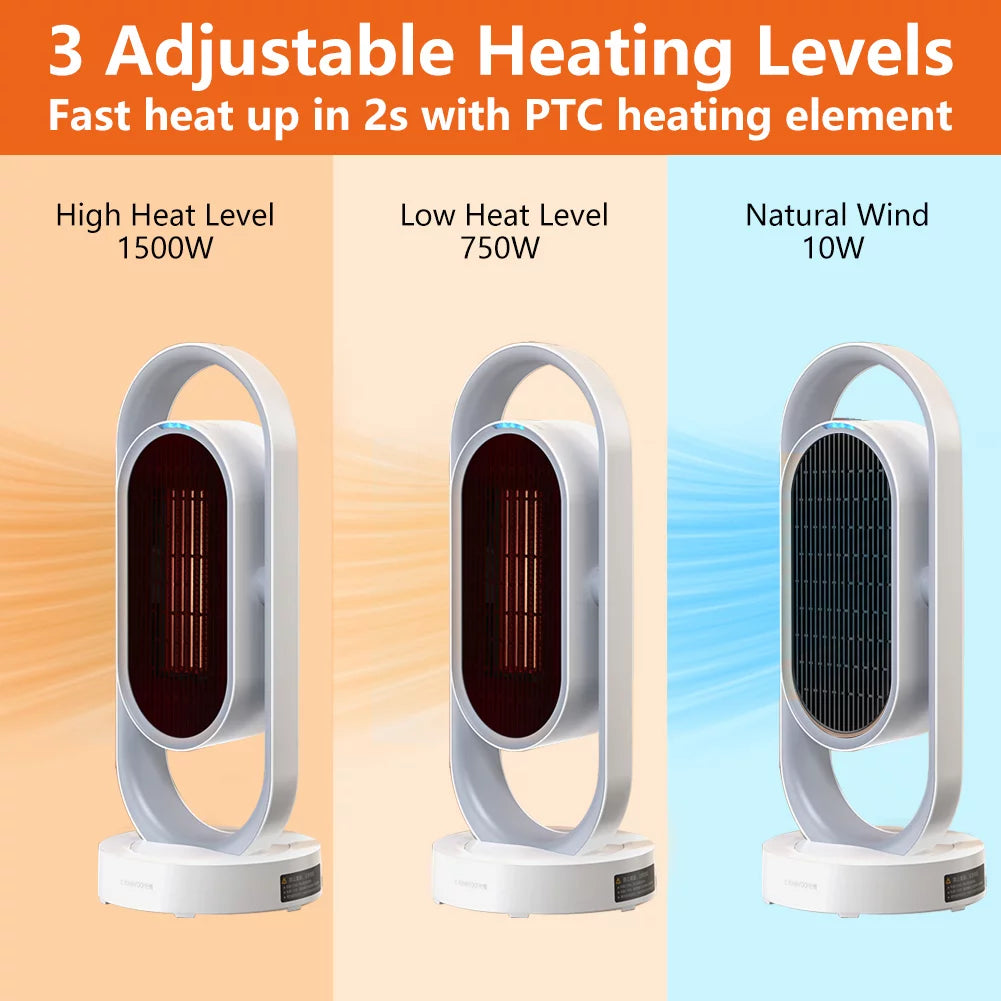 1500W Oscillating Space Heater X76631