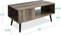 Wooden Mid-Century Modern Coffee Table with Open Storage Shelf H93286