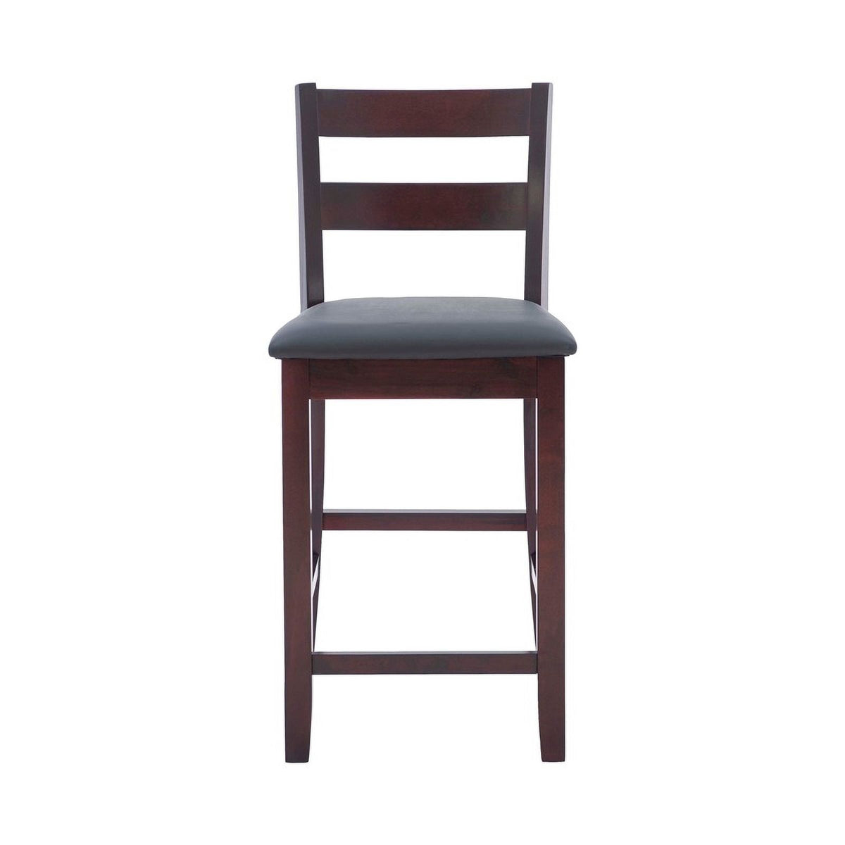 Dark Merlot Wood & Faux Leather Counter Stool T116952
