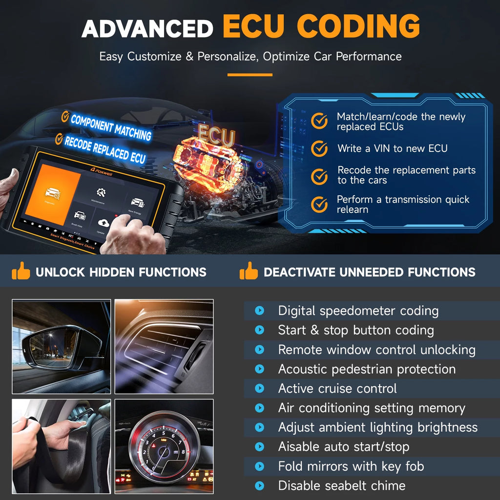 Automotive Bi-directional Diagnostic Scan Tool OBD2 Scanner Y386