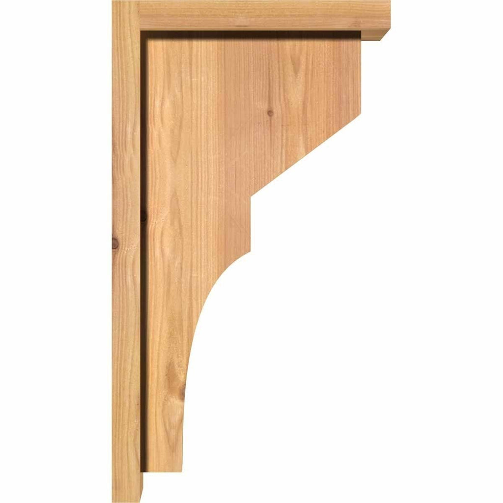 Monterey Smooth Corbel with Backplate, Western Red Cedar V82580