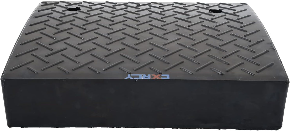 Rubber Curb Ramp 5.3" Rise 2 Pack Black Threshold Ramps with 4 Expansion Bolts J629