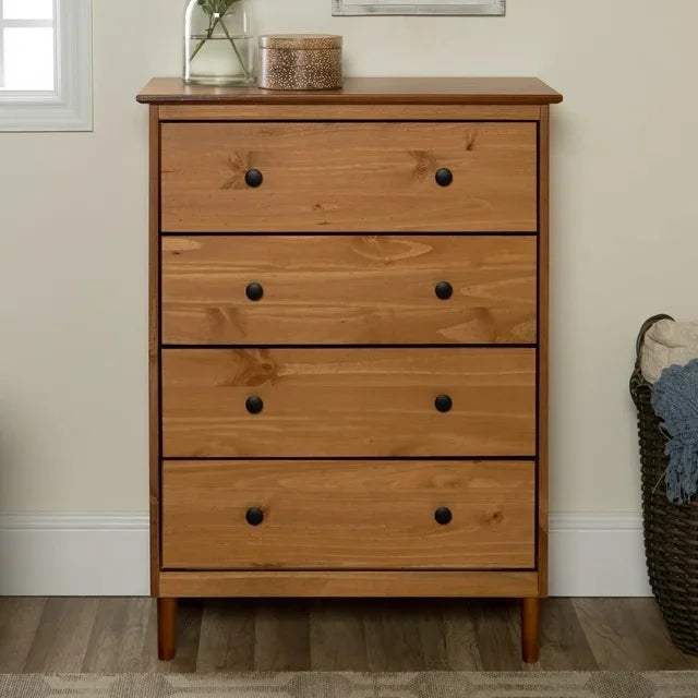 Caramel 4-Drawer Solid Wood Dresser S869880