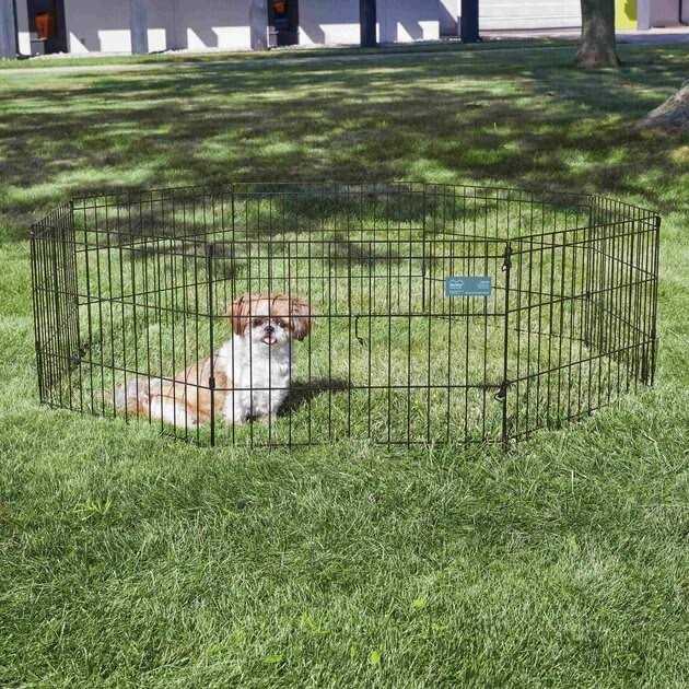 Black 18-Inch Dog Exercise Pen & Playpen V250035